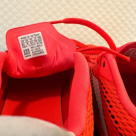 Men’s size 9 1/2 Adidas Ultra 4 D Bright Orange Running Shoes - Picture 4 of 8